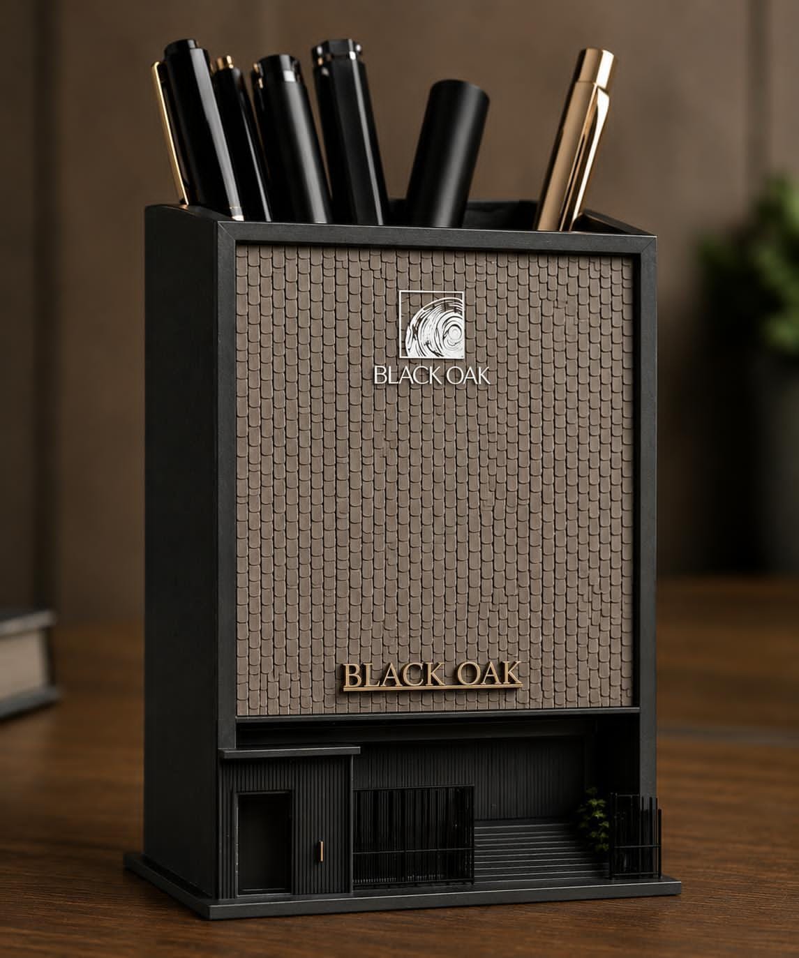 Customised Penholder (Black Oak)