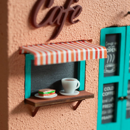 Cafe Planter (Peach & Teal)