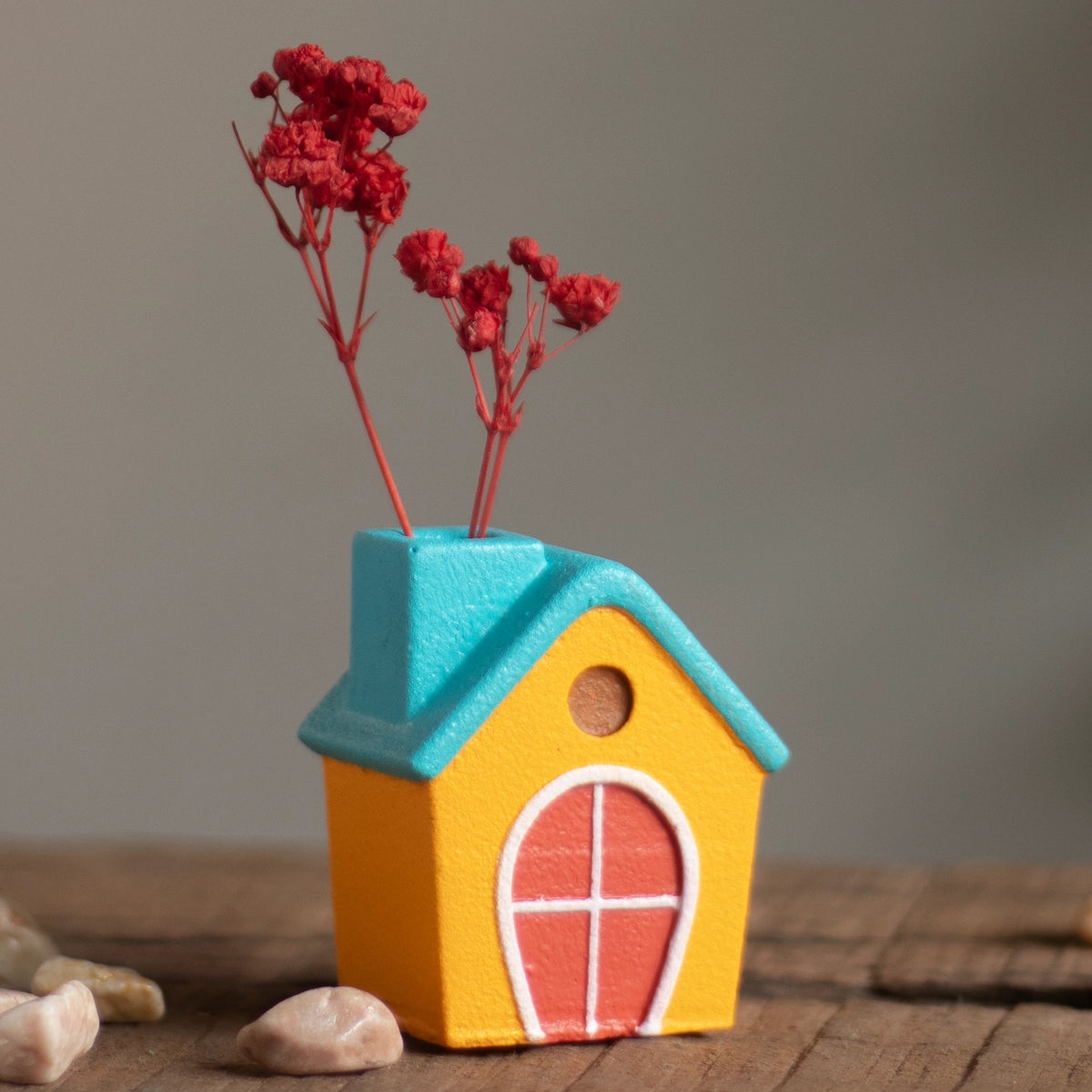 House Fridge Magnet (Blue Roof)