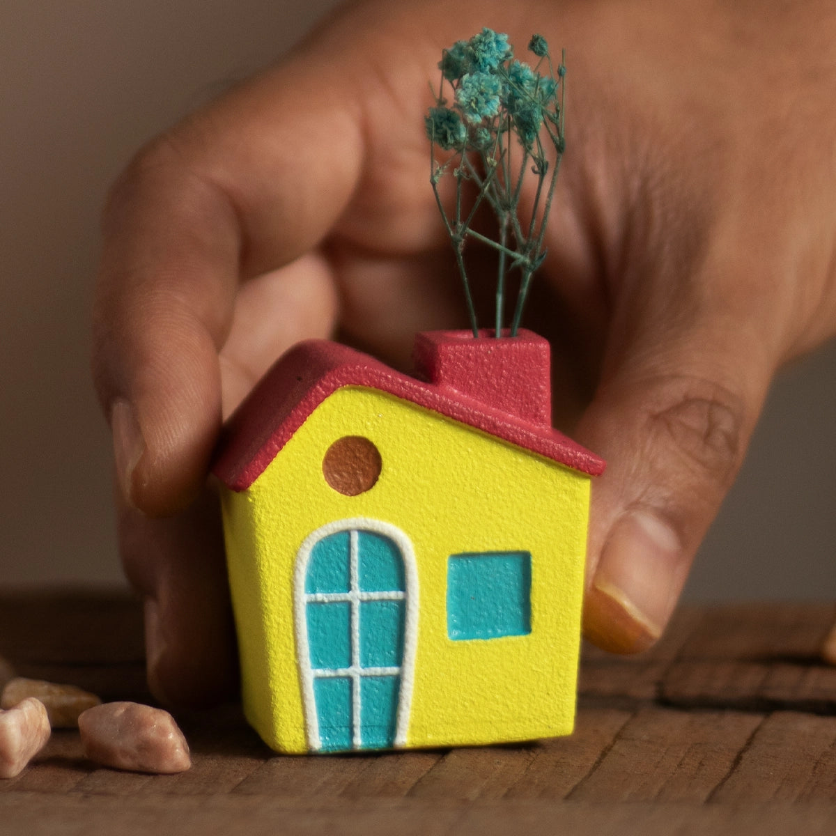 House Fridge Magnet (Pink Roof)