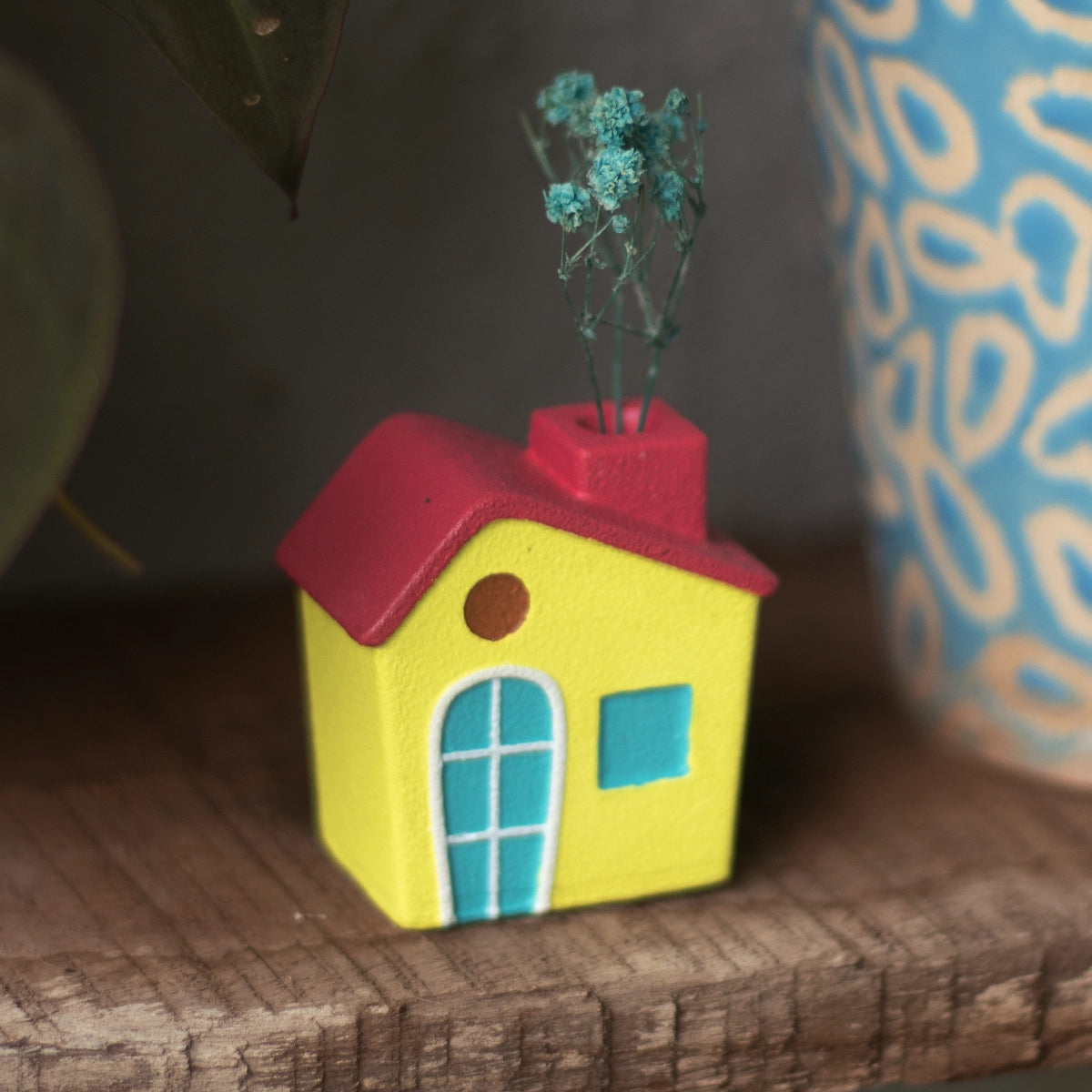 House Fridge Magnet (Pink Roof)