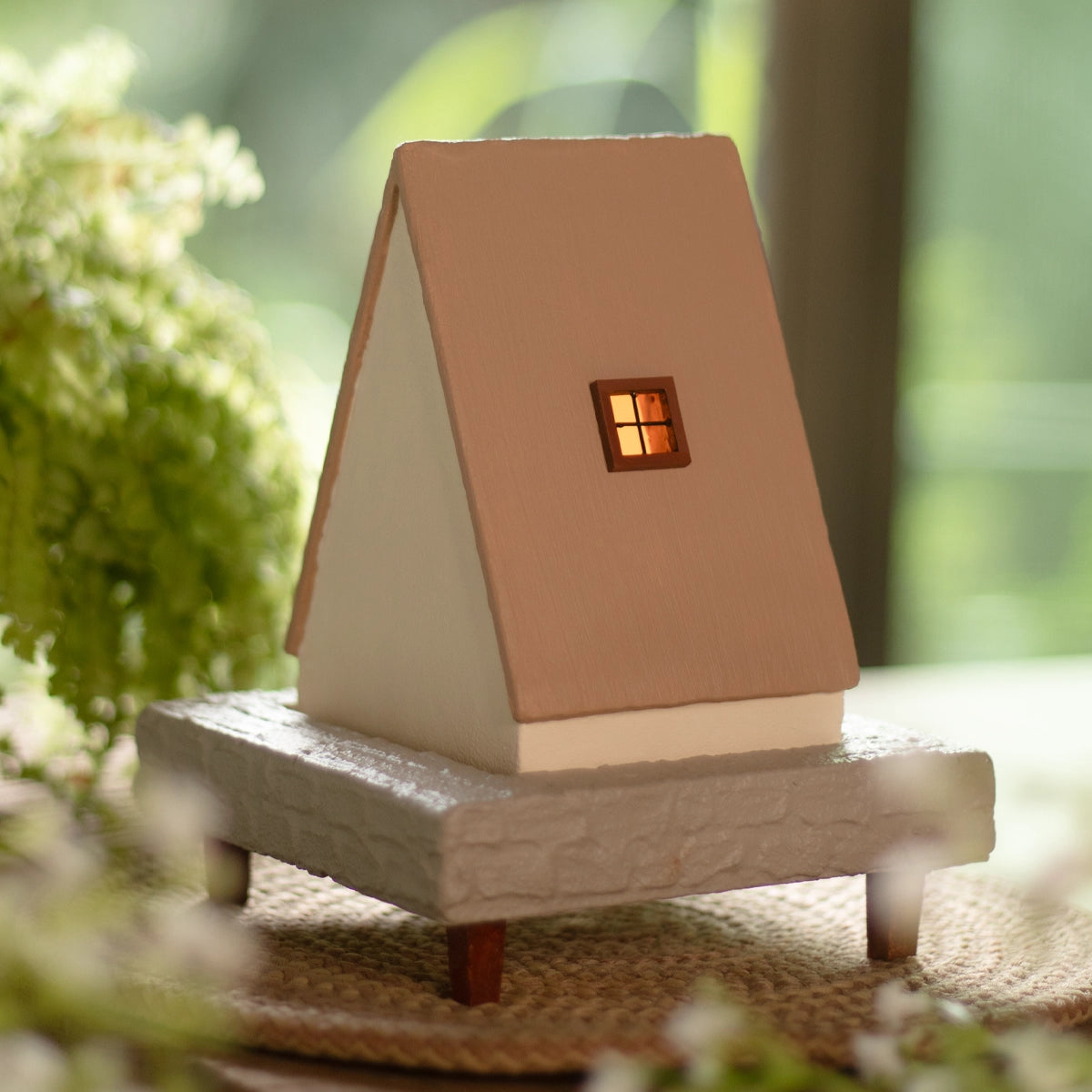Tealight Cottage (Beige & Brown)