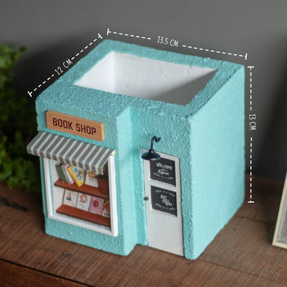 Book Shop Planter (Vintage Blue)