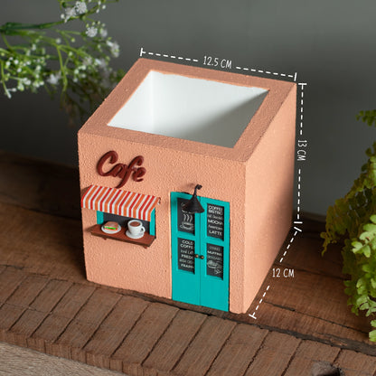 Cafe Planter (Peach & Teal)