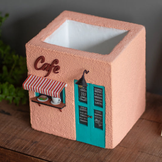 Handmade Miniature Concrete Planter, Handmade gift, Dimensions, Peach