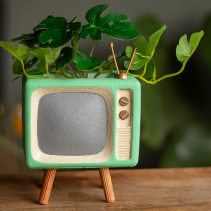 Retro TV Desk Organiser (Mint Green)