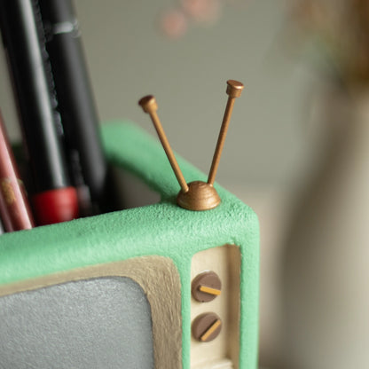 Retro TV Desk Organiser (Mint Green)