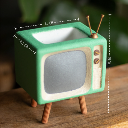Retro TV Desk Organiser (Mint Green)