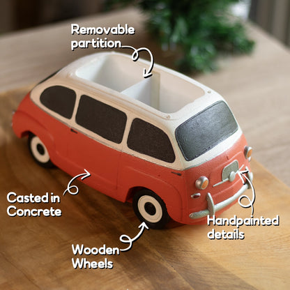 Vintage Van Desk Organizer (Hot red)