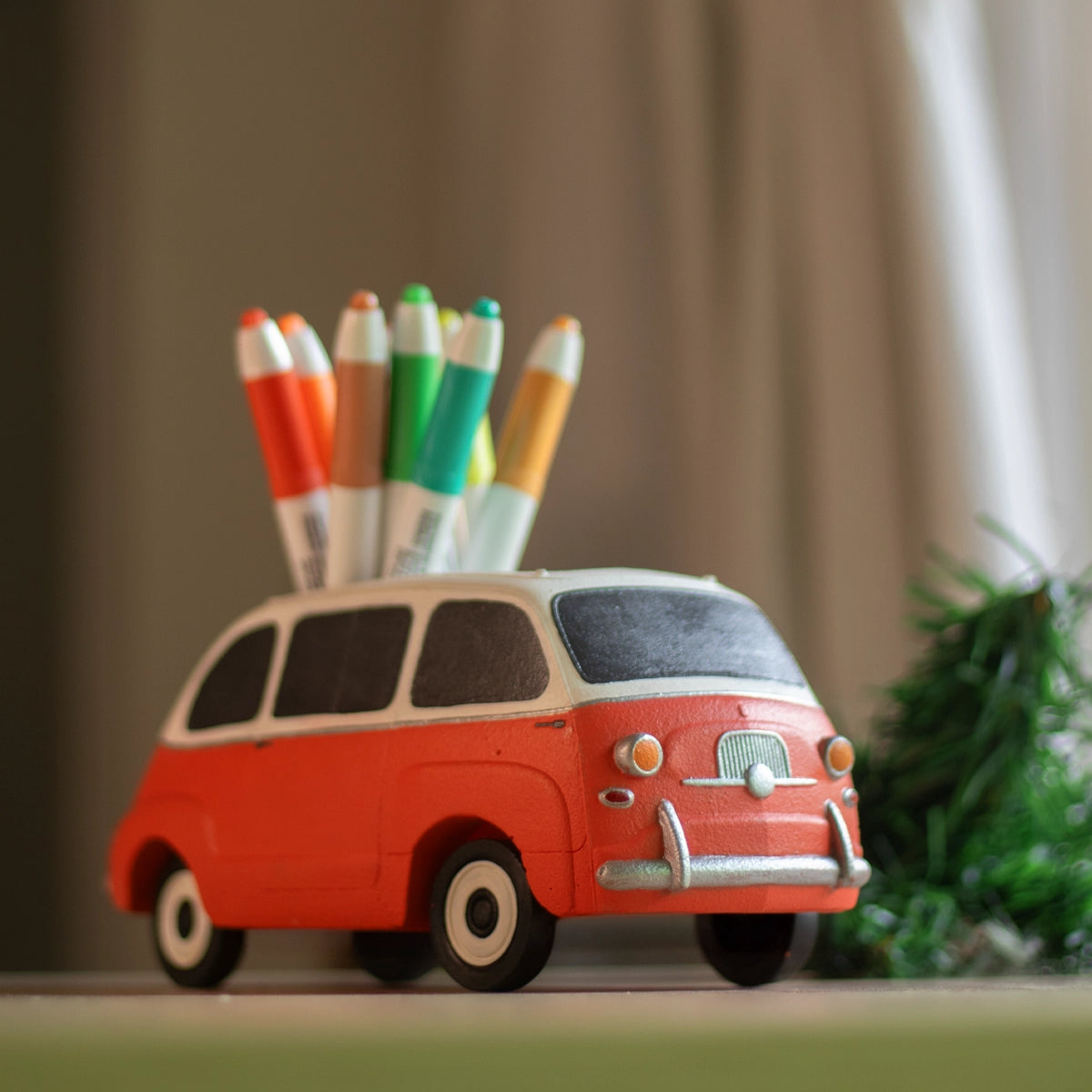 Vintage Van Desk Organizer (Hot red)