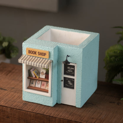Book Shop Planter (Vintage Blue)