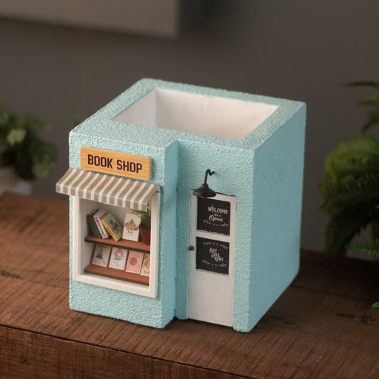 Book Shop Planter (Vintage Blue)