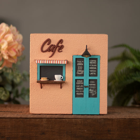 Cafe Planter (Peach & Teal)