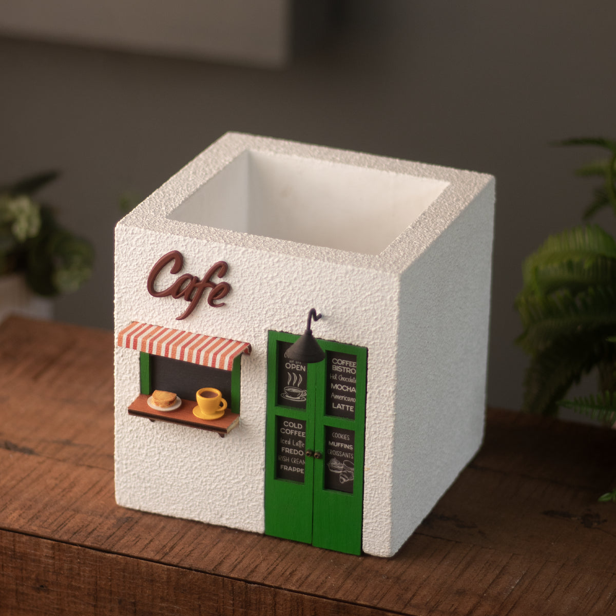 Custom planter_Coffee, Crochet & Chill