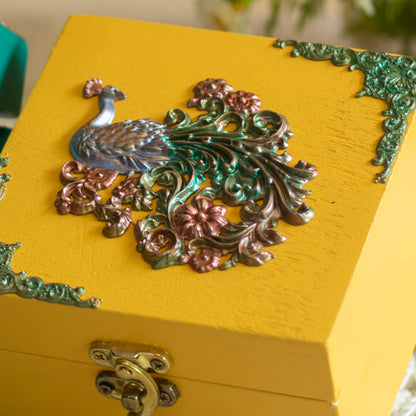 The Festive Boxes - set of 2 (Saffron Yellow & Teal)